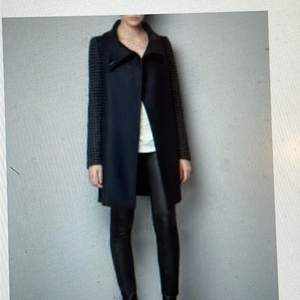 Zara wool coat with silver studded arms